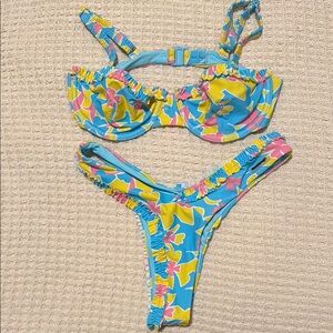 Blackbough Blue Floral Bikini Set